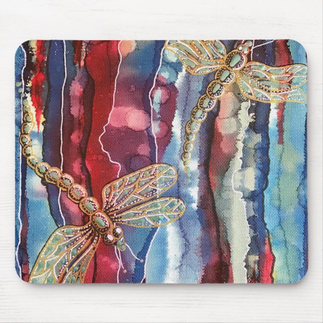 Art print, dragonflies, mouse mat. mouse pad (Front)