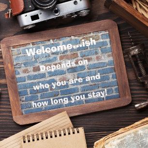 Art print funny welcome sign
