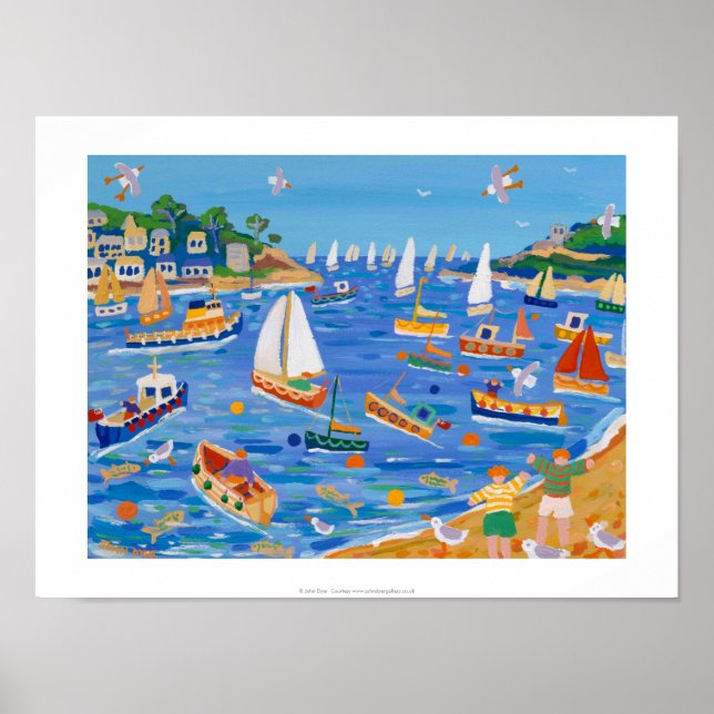 Art Print: Sunday Sailing, Fowey, Cornwall Poster (Front)