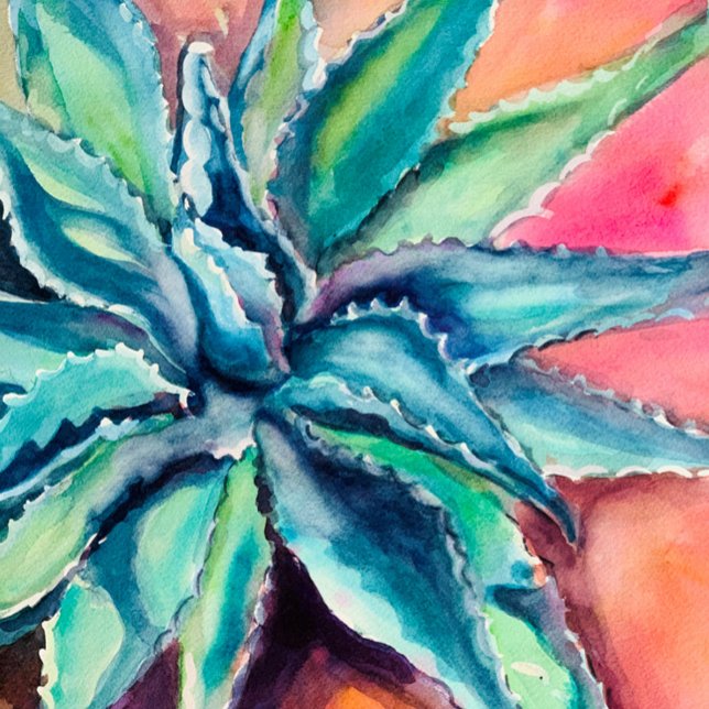 Art Print- Texas Agave Poster Glass Coaster (Creator Uploaded)