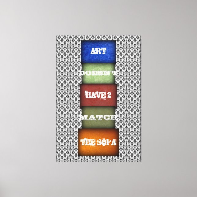 Art Quote Named And Signed 2 Canvas Print (Front)