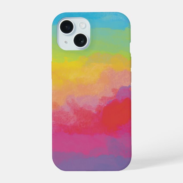 Art Rainbow colours gradient  iPhone 15 Case (Back)