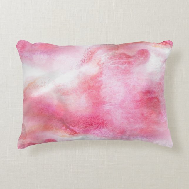 art red avant-garde background hand paint 2 decorative cushion (Front)