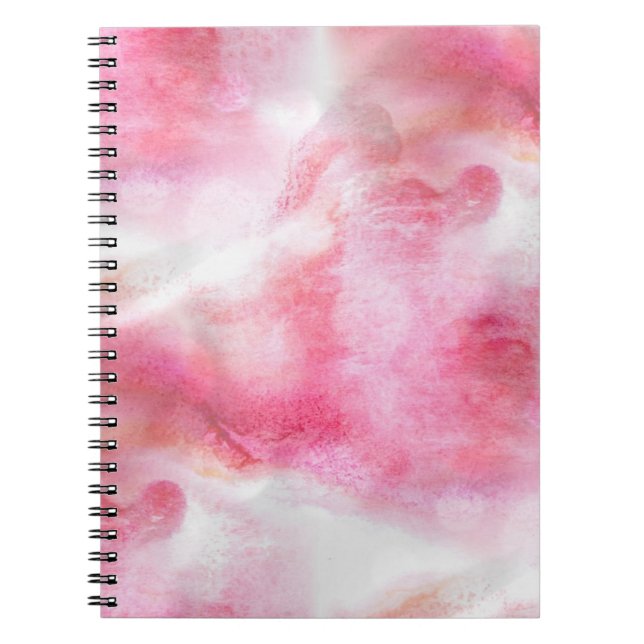 art red avant-garde background hand paint spiral notebook (Front)
