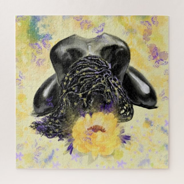 Art - Relax and Restore - Woman and Butterflies Jigsaw Puzzle (Vertical)