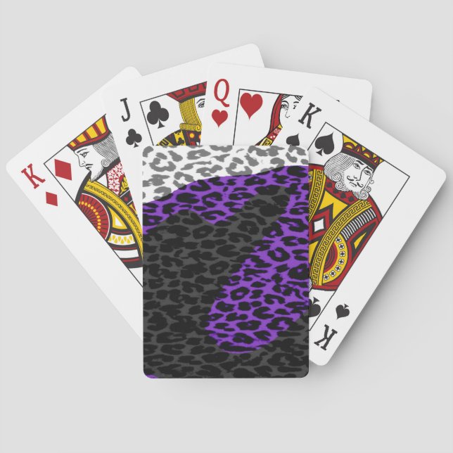 Art retro animal fur abstract texture playing cards (Back)