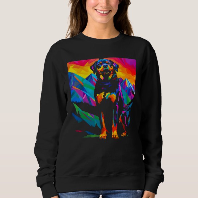 Art Rottweiler Dog Sweatshirt (Front)