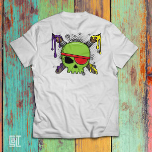 Art School Skull with Dripping Paint Essential for T-Shirt