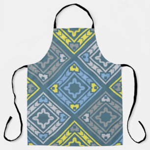 Art seamless pattern. Folk motif. Vintage geometri Apron