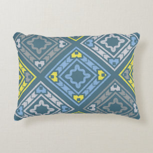 Art seamless pattern. Folk motif. Vintage geometri Decorative Cushion