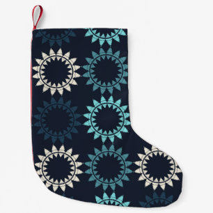 Art seamless pattern. Folk motif. Vintage geometri Small Christmas Stocking