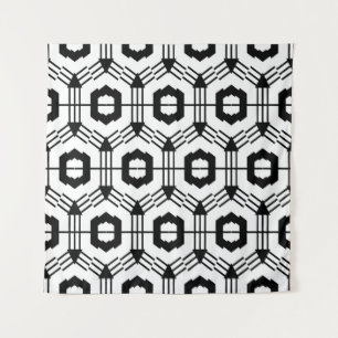 Art seamless pattern. Vintage geometric background Tapestry
