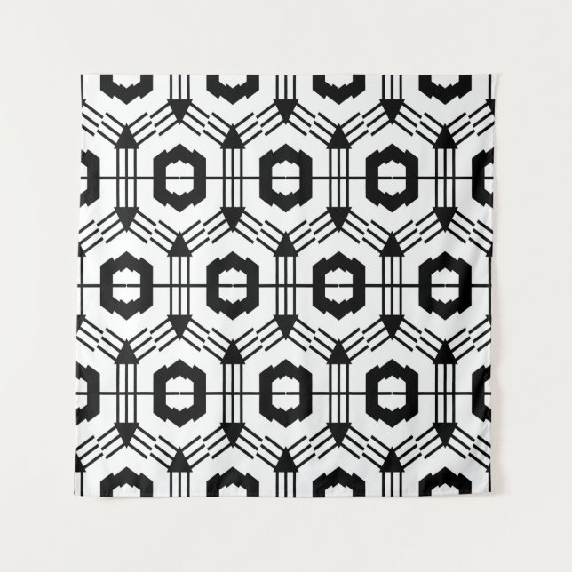 Art seamless pattern. Vintage geometric background Tapestry (Front)
