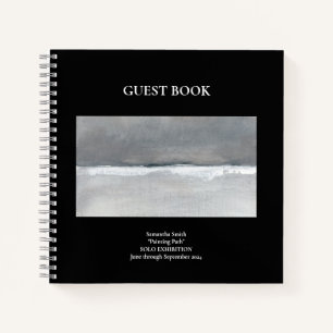 Art Show Exhibition Guest Book Black and White