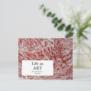 Art Show Invitation Abstract Art Postcard