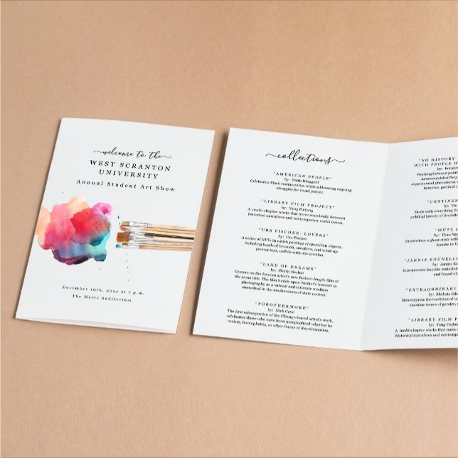 Art Show Program for Studio, School, etc. Flyer (Creator Uploaded)