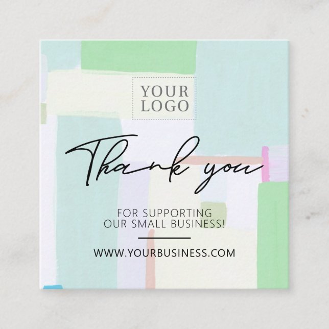 Art Simple Business Thank you Insert Card (Front)