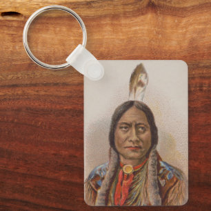Art Sitting Bull of Lakota Indian Portrait  Key Ring