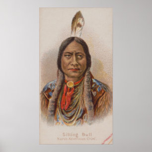 Art Sitting Bull of Lakota Indian Portrait Poster