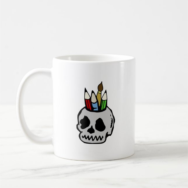 Art Skull Coffee Mug (Left)