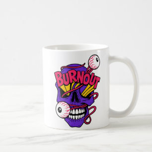 Art Skull with Burnout Coffee Mug
