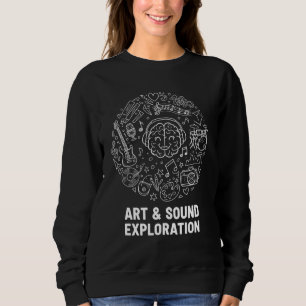 Art & Sound Exploration – Hand-Drawn Music and Art Sweatshirt