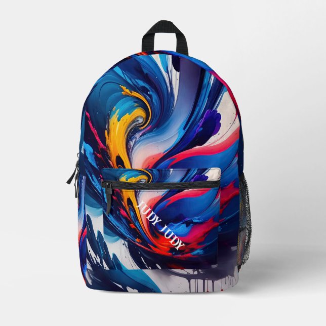 ART SPATTERS PRINTED BACKPACK (Front)