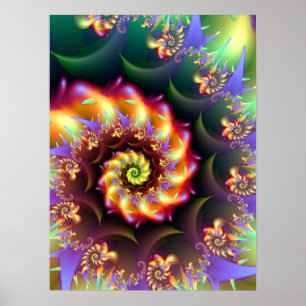 Art Spiral fractal Poster