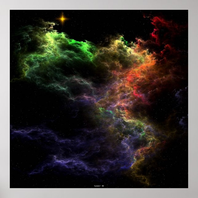 Art Stucco Nebula Cluster Poster (Front)