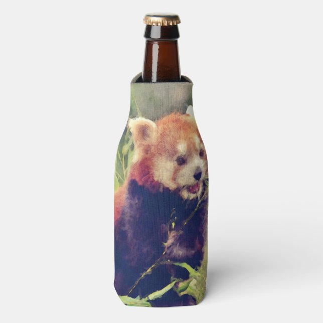 Art Studio 15216 red Panda Bottle Cooler (Bottle Front)