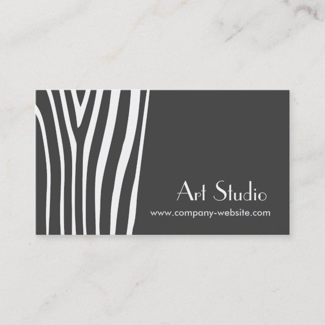 Art Studio Trendy Business Card (Front)