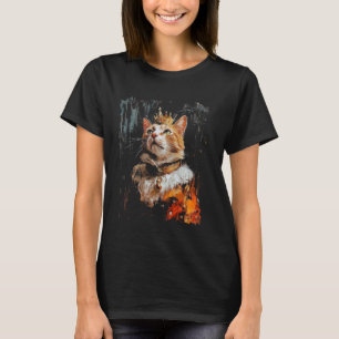 Art Style Design With A Cat On It Renaissance Pain T-Shirt