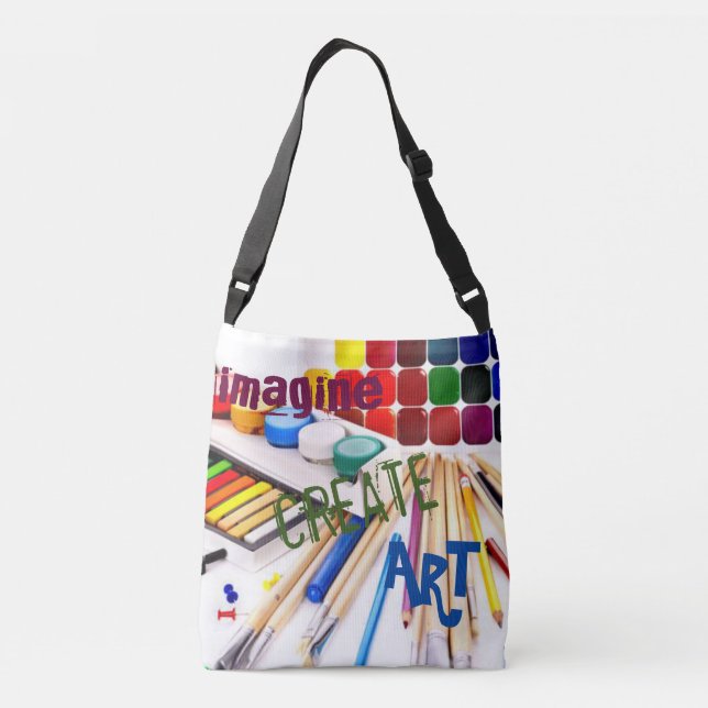 Art Supplies Crossbody Bag (Back)