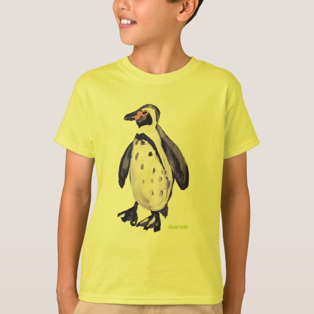 Art T-Shirt: Penguin Yellow T-Shirt (Front)