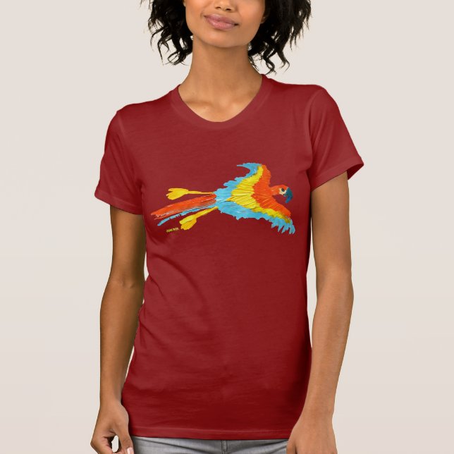 Art T-Shirt: Tropical Parrot T-Shirt (Front)