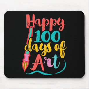 Art Teacher 100 Days of School - 100 Days of Art Mouse Pad