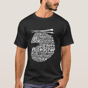 Art Teacher Appreciation Gift Word Cloud Palette S T-Shirt