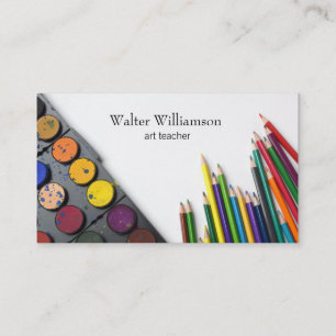 Art Teacher, Back To School, Art Supplies, Art Business Card