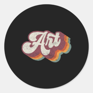 Art Teacher Back To School  Classic Round Sticker