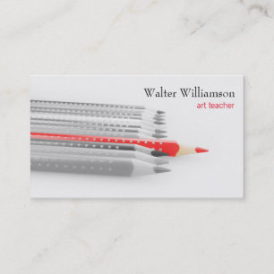Art Teacher, Back to School, Colour Pencil, Art Bu Business Card