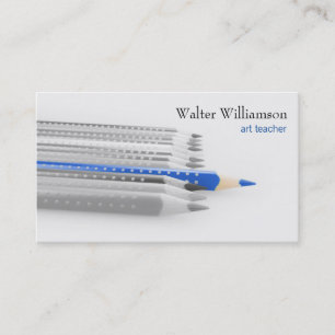 Art Teacher, Back to School, Colour Pencil, Art Bu Business Card