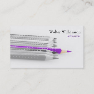 Art Teacher, Back to School, Colour Pencil, Art Business Card