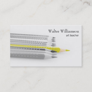 Art Teacher, Back to School, Colour Pencil, Art Business Card