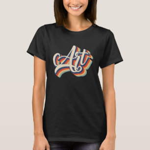 Art Teacher Back To School Vintage Retro Artist Co T-Shirt