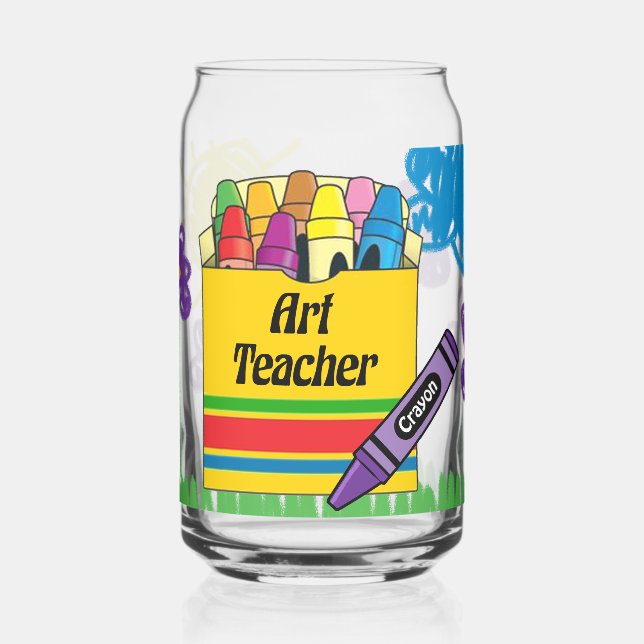 Art Teacher Can Glass (Left)