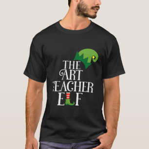 Art Teacher Elf Matching Family Group Christmas Pa T-Shirt