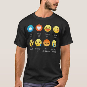 Art Teacher Emoji Emoticon Funny Graphic Design T-Shirt