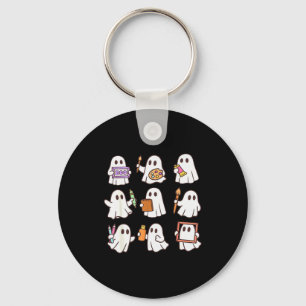 Art Teacher Ghost Halloween Artists Painter Teache Key Ring