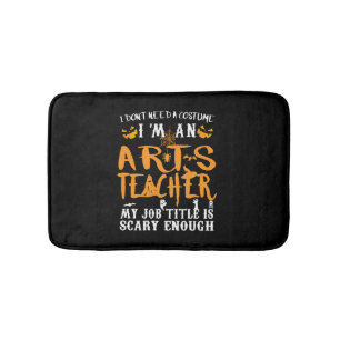 Art Teacher Halloween Funny Costume Bath Mat