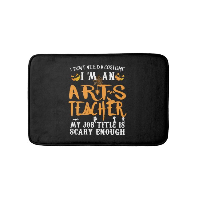 Art Teacher Halloween Funny Costume Bath Mat (Front)